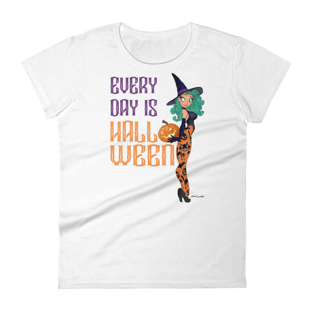 Every Day Is Halloween - Pin-Up short sleeve t-shirt - women's