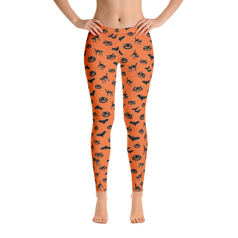 Pumpkin Witch Icons - leggings