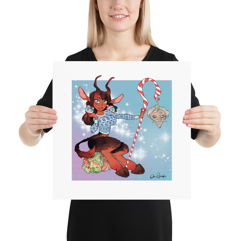 Lady Krampus - enhanced matte paper poster
