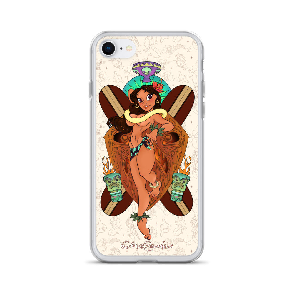 Island Girl (sand) - Pin-Up iPhone case – Chris Sanders Art