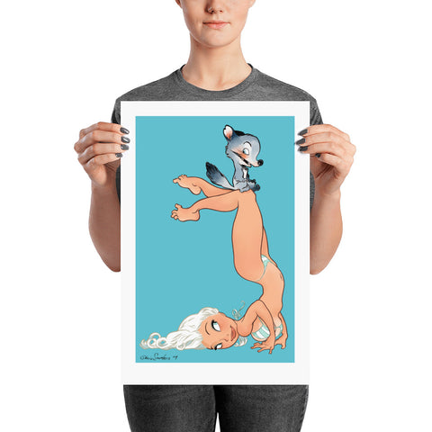 Yoga Girl - enhanced matte paper poster