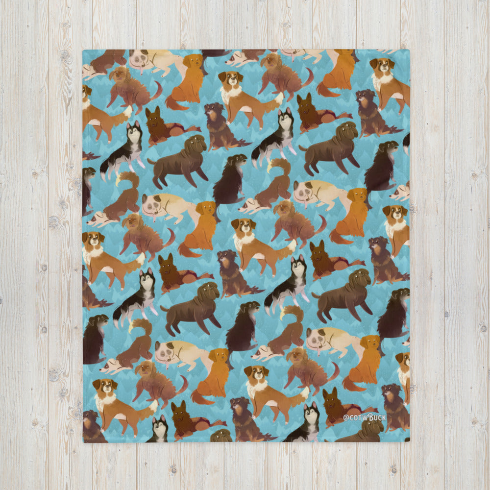COTW throw blanket - Sled Dogs