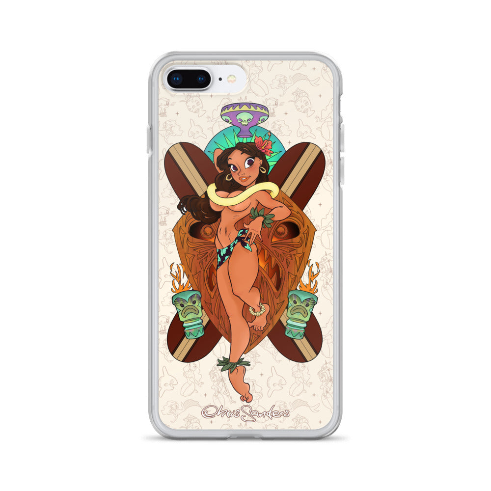 Island Girl (sand) - Pin-Up iPhone case – Chris Sanders Art