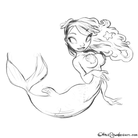 Chris Sanders Mermaids: Nimue resin figurine (2013)