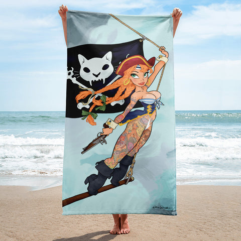 Mary Halbert - Pin-Up beach towel