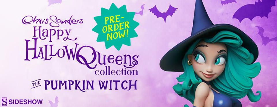 Pre-order the first Chris Sanders Happy HallowQueens statue: Pumpkin Witch, from Sideshow Collectibles